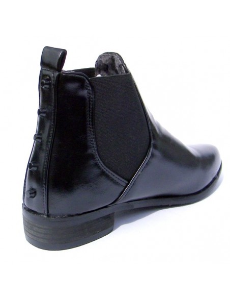 Black "Lobelie" low heel boots