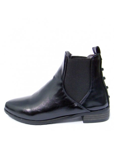 Black "Lobelie" low heel boots