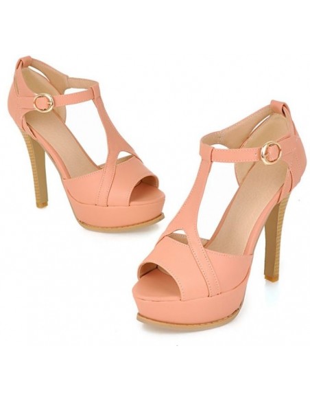 Pink "Yucca" sandals high heels small size