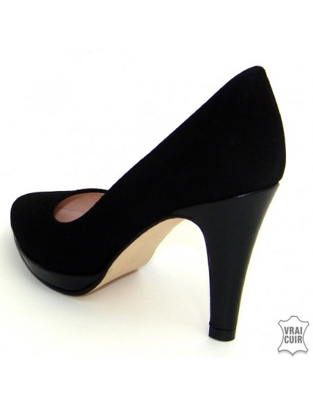 Zapatos negros con plataforma yves de beaumond mujer talla pequeña