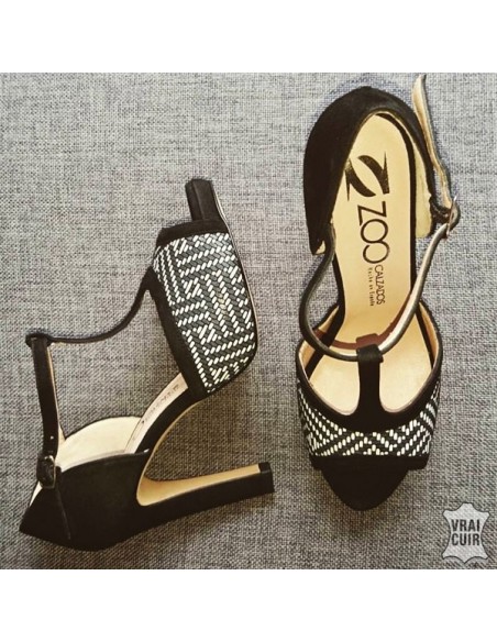 Black & white sandals ZC0088