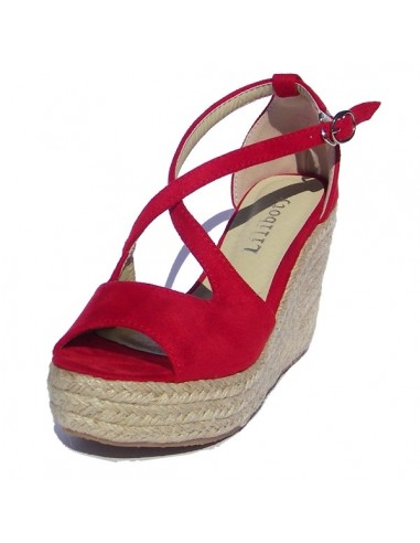 Red Mollys sandals, with wedges in small size for women
