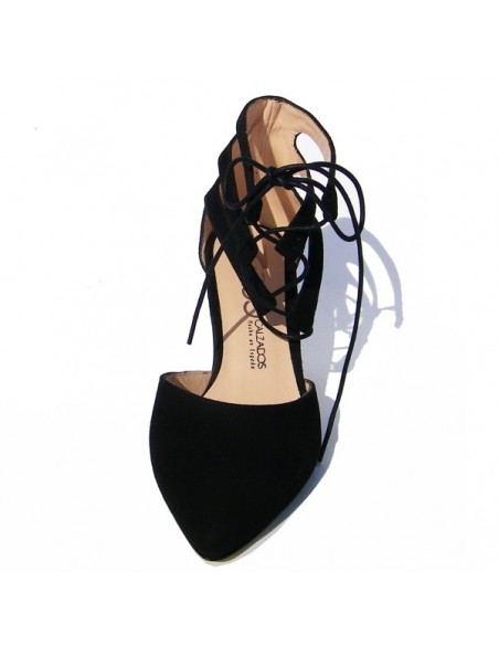 Bombas negras con cordones ZC0178 mujer pequeña talla zoo calzados