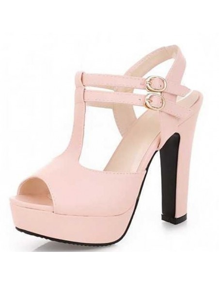 Sandali rosa cipria di piccole dimensioni da donna