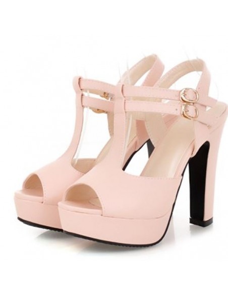 Powder pink sandals in small size for women