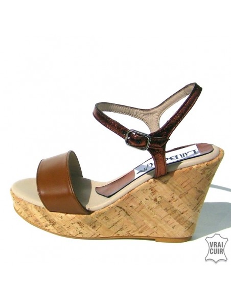 "Nina" sandals brown small size woman 32 33 34