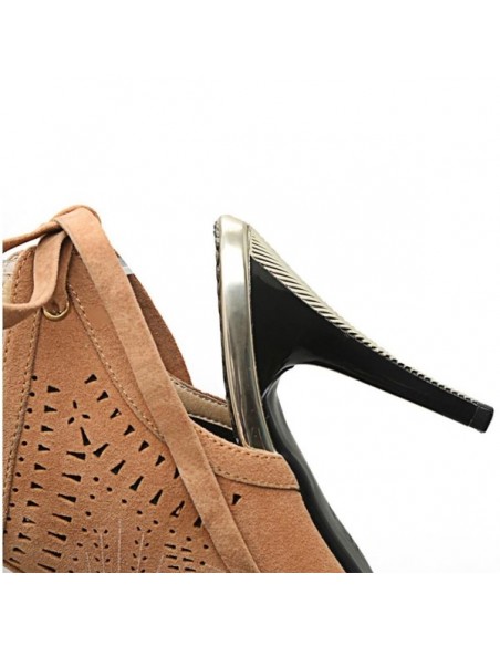 Beige "Aria" high heel sandals