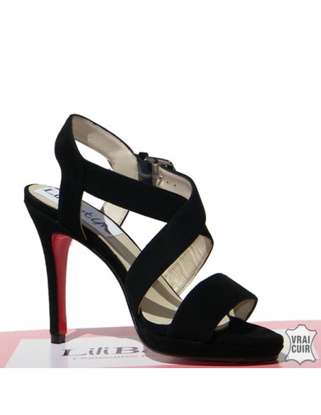 "Lora2" black sandals