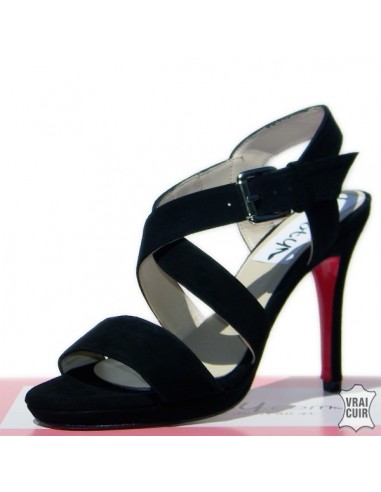 "Lora2" black sandals
