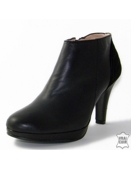 Heels ankle boots and leather platform yves de beaumond small sizes women 33 34 35