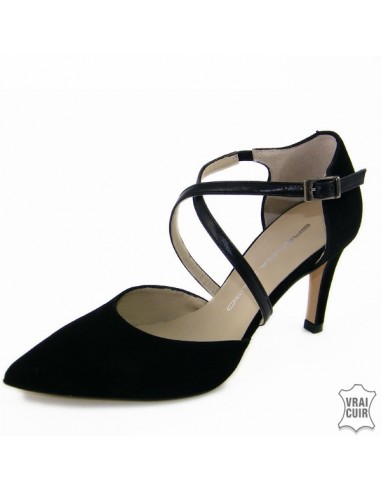 נעלי רסן שחורות עם גודל קטן לנשים, עור ברנדה זארו