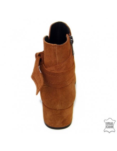 Dansi brown suede ankle boots "8001" for women