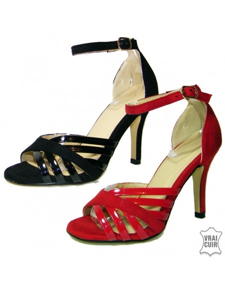 Sandales petites pointures pour femme, talons, rouge ,noir