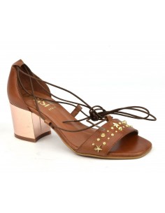 Smooth brown leather sandals, 8382, Dansi, small woman