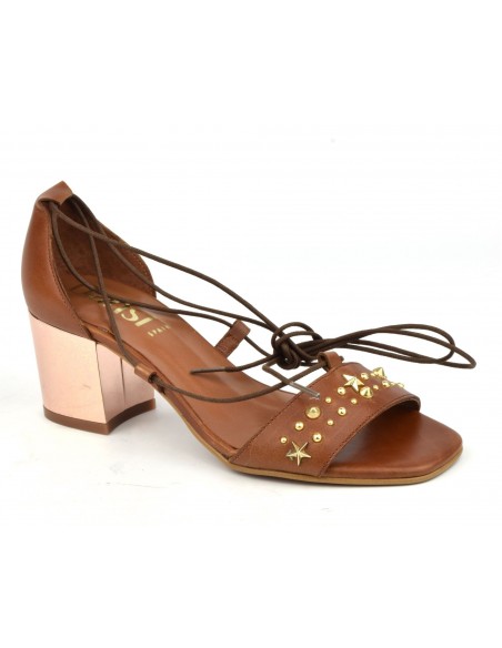 Smooth brown leather sandals, 8382, Dansi, small woman