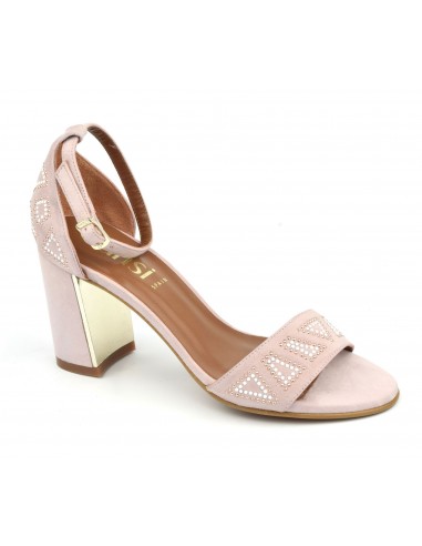 Powder pink suede leather sandals, 8503, Dansi, small feet, 32