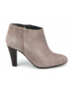 Low boots, suede leather, pinkish gray, Valos, Bella B, small sizes