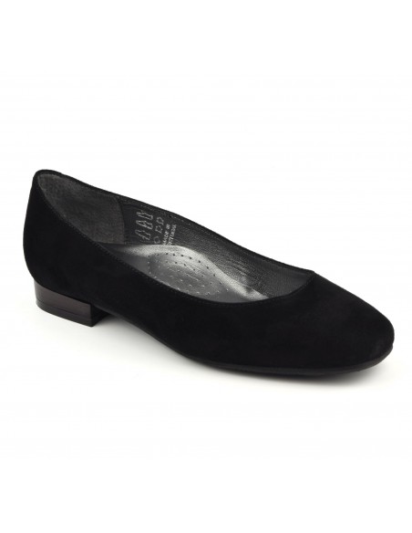 Ballet flats, trotter, suede leather, black, Squint, Bella B, small size woman