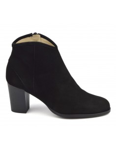 Black suede leather ankle boots, FZ97586, Brenda Zaro, woman with small feet