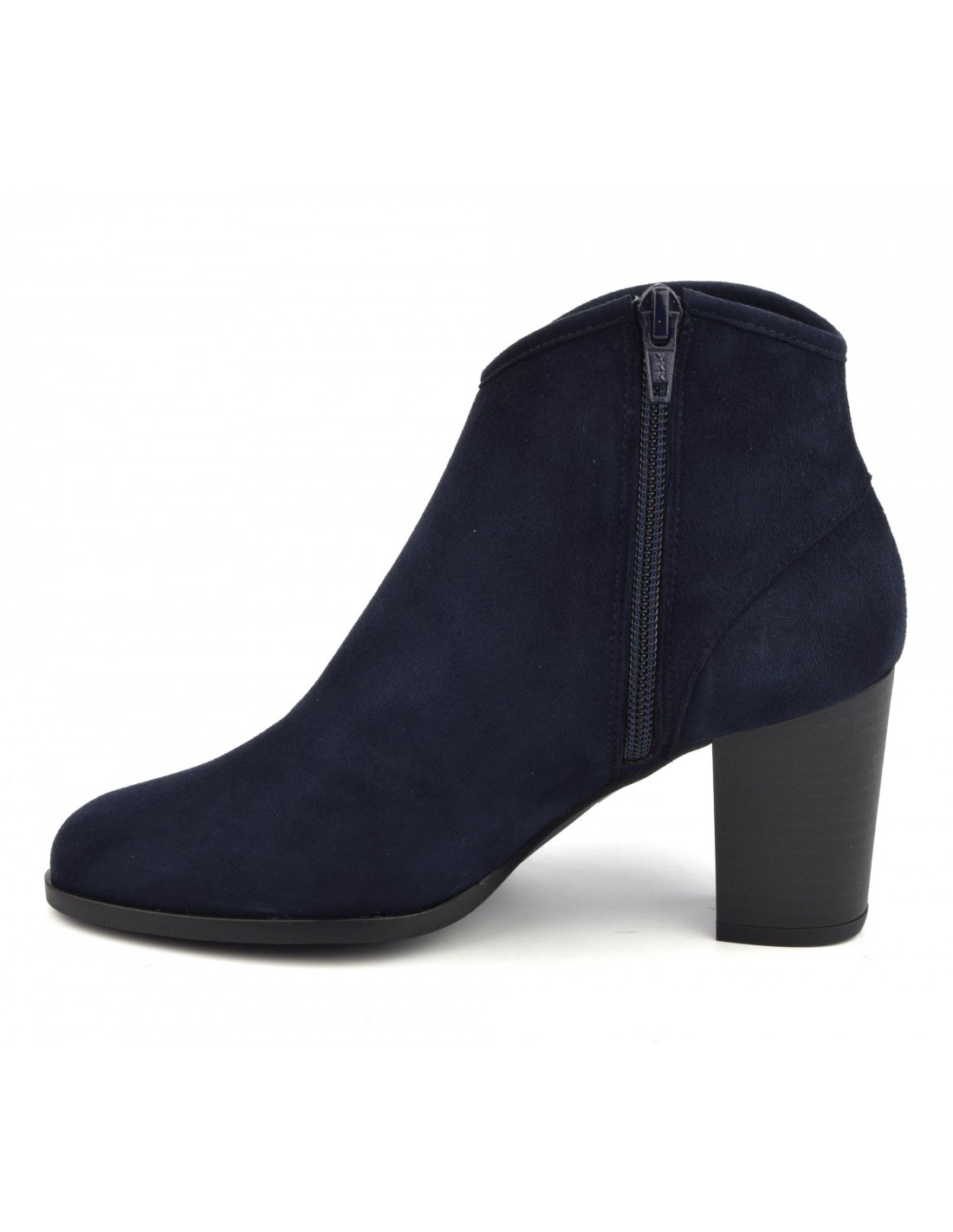 Navy blue suede leather ankle boots, FZ97586, Brenda Zaro