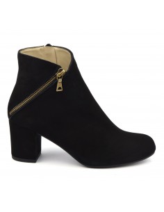Black suede leather ankle boots, FV1799, Brenda Zaro, woman, small feet