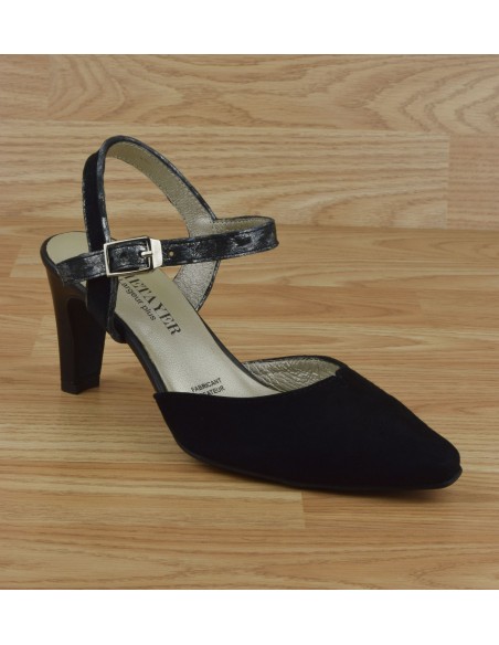 Mid-season black suede pumps, Ralons, J. Metayer, woman small size