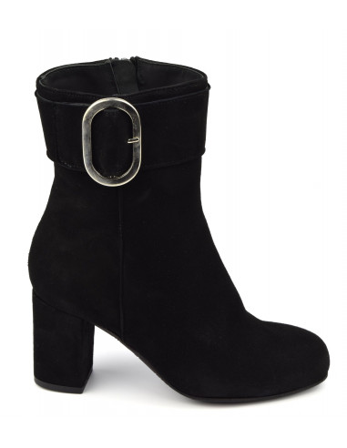 Ankle boots, black suede, size 33, size 34, Blafy, Bella B