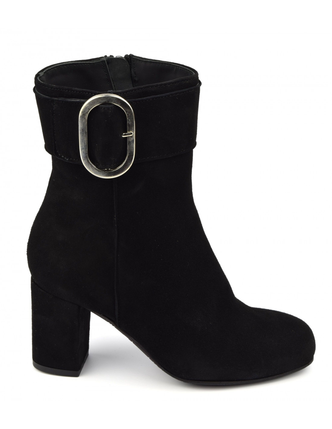 black ankle boots small heel